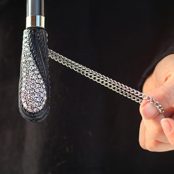 ομπρέλα | PASOTTI 185n plat-34 s8 - μαύρη ομπρέλα swarovski διπλό ύφασμα 2N6B8518 γυναίκες